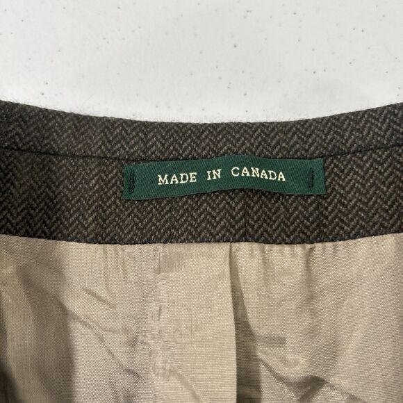 Lauren Ralph Lauren Sports Coat Mens 44L Herringbone Three Button Blazer - Picture 14 of 16